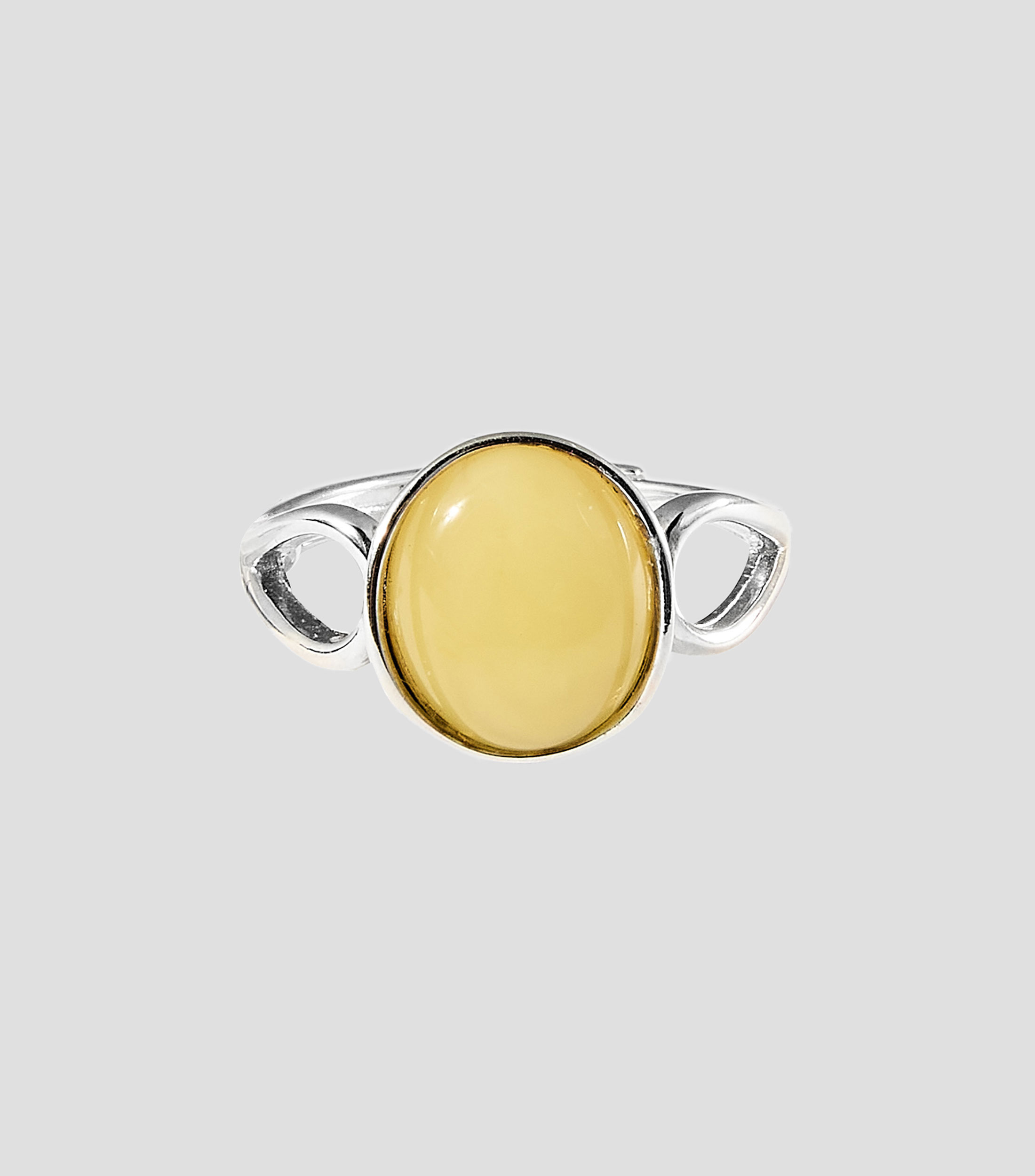 Anillo en Plata .925 con ámbar Mujer
